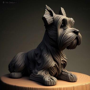 3D model Zwergschnauzer dog (STL)